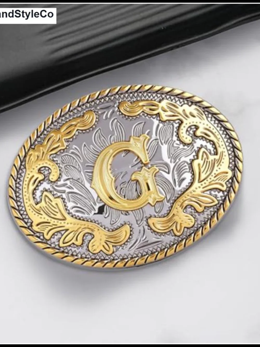 Western Belt Buckle Initial Letter Alloy Snap on Belt Men Women Rodeo Gift